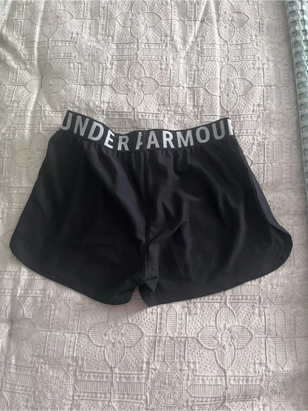 Under Armour Black Athletic Shorts with Branded Waistband